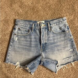 Agolde Distressed Denim Shorts